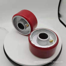 With cover 4" PU red 4 inches pu caster wheel without bearings for trolleys